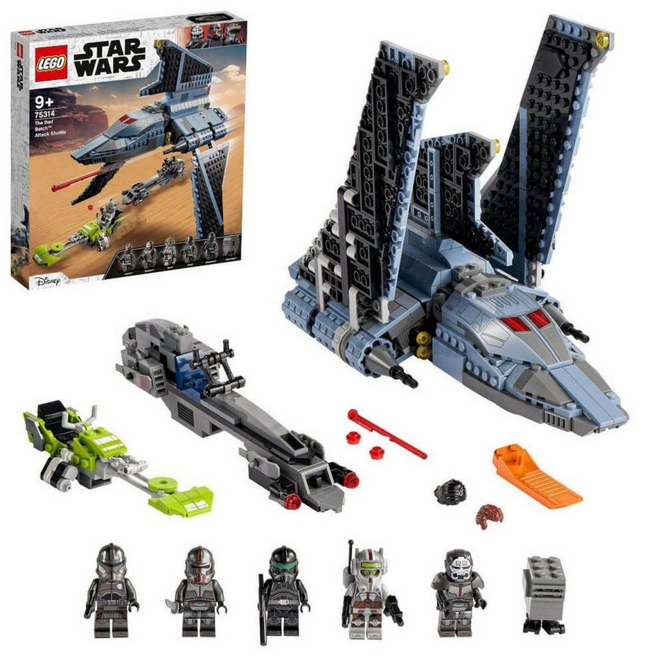 LEGO® Star Wars™ Star Wars Angriffsshuttle aus The Bad Batch™ Konstruktionsspielsteine, (Star Wars Angriffsshuttle aus The Bad Batch™, Klemmbausteine), Made in Europe