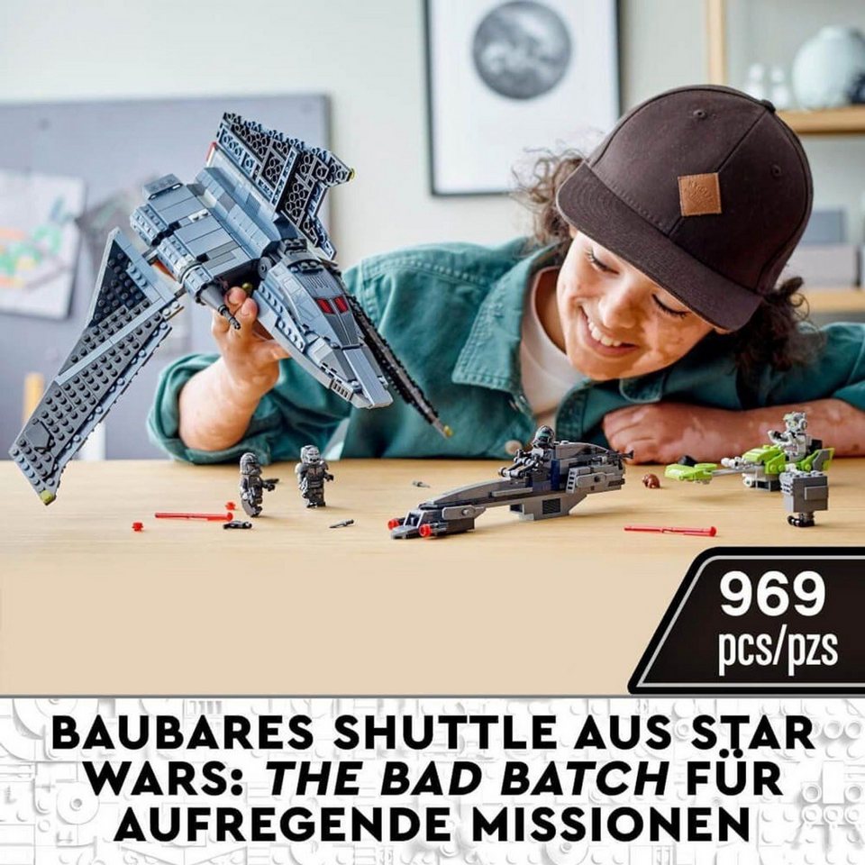 LEGO® Star Wars™ Star Wars Angriffsshuttle aus The Bad Batch™ Konstruktionsspielsteine, (Star Wars Angriffsshuttle aus The Bad Batch™, Klemmbausteine), Made in Europe