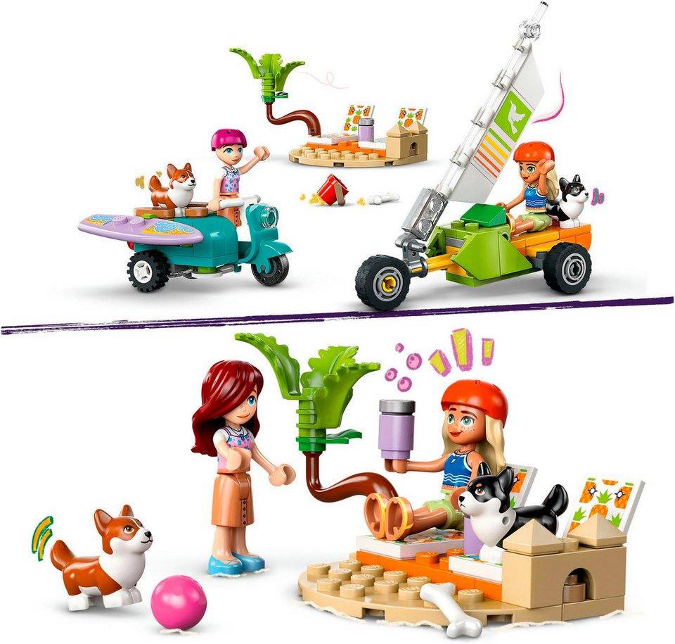 LEGO® Strandabenteuer mit Hunden (42641), LEGO Friends Konstruktionsspielsteine, (113 St), Made in Europe