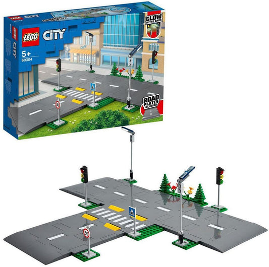 LEGO® Straßenkreuzung mit Ampeln (60304), LEGO® City Town Konstruktionsspielsteine, (112 St), Made in Europe