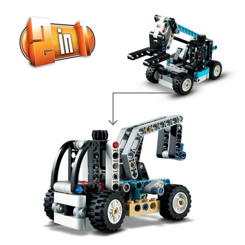 LEGO® Technic Teleskoplader Konstruktionsspielsteine, (Teleskoplader, Klemmbausteine), Made in Europe