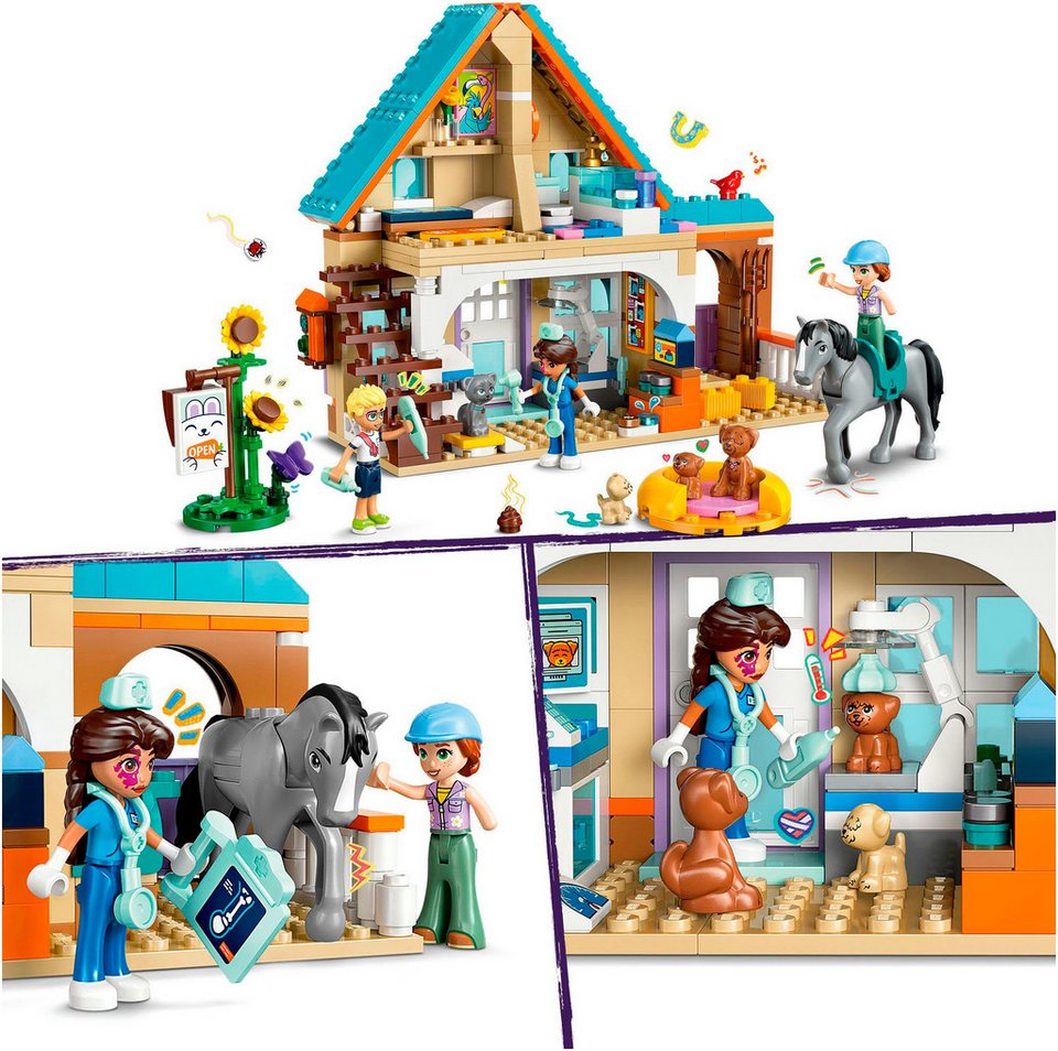 LEGO® Tierarztpraxis für Pferde und Haustiere (42651), LEGO Friends Konstruktionsspielsteine, (428 St), Made in Europe