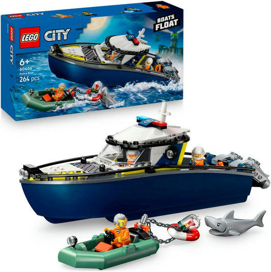 LEGO® Verfolgungsjagd im Polizeiboot (60456), LEGO City Konstruktionsspielsteine, (264 St), Made in Europe