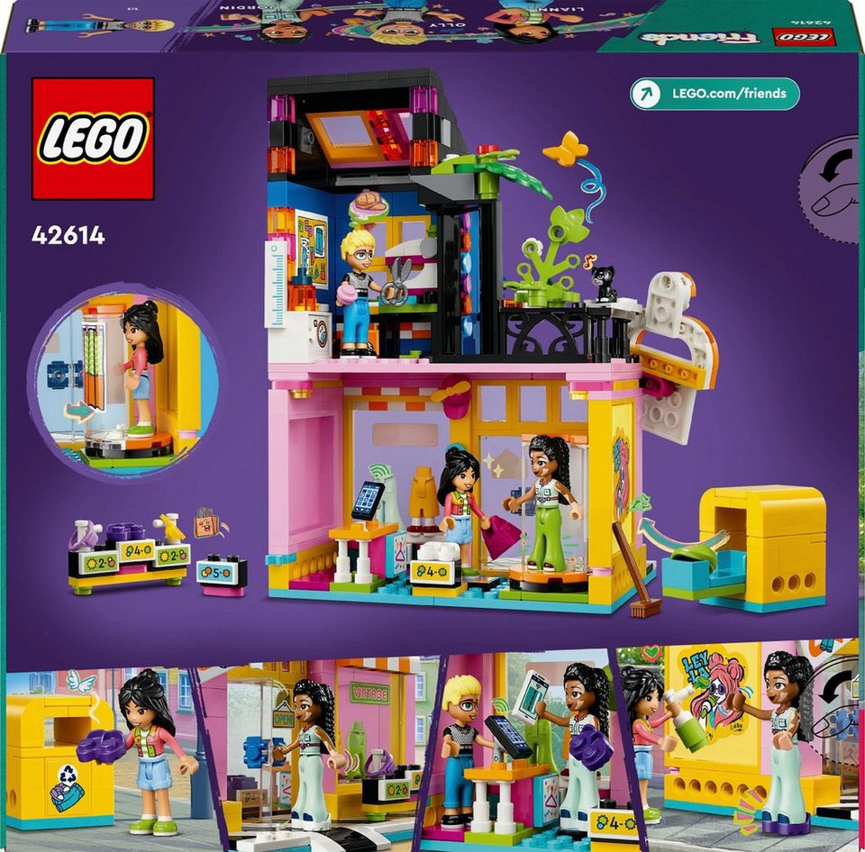 LEGO® Vintage-Modegeschäft (42614), LEGO Friends Konstruktionsspielsteine, (409 St), Made in Europe
