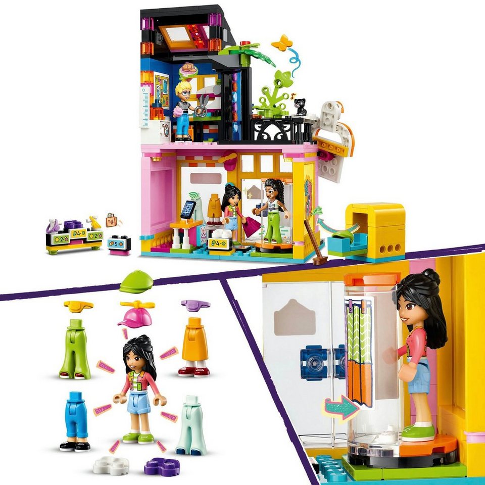 LEGO® Vintage-Modegeschäft (42614), LEGO Friends Konstruktionsspielsteine, (409 St), Made in Europe