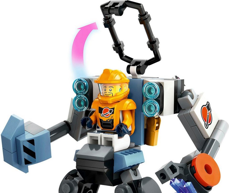 LEGO® Weltraum-Mech (60428), LEGO City Konstruktionsspielsteine, (140 St), Made in Europe