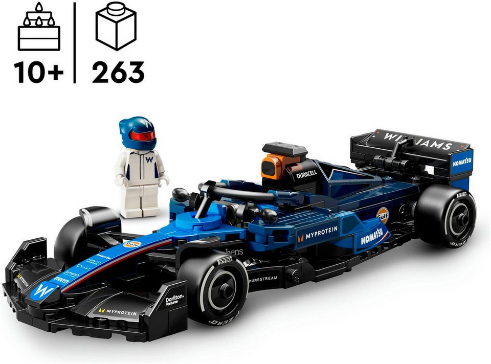 LEGO® Williams Racing FW46 F1® Rennauto (77249), LEGO® Speed Champions Konstruktionsspielsteine, (263 St), Made in Europe