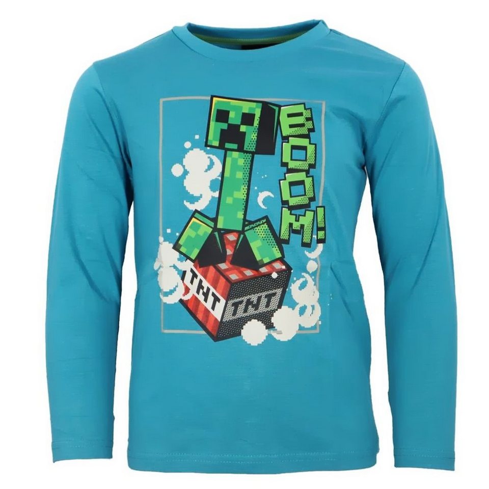 Minecraft Langarmshirt 2x Minecraft Langarm T-Shirts Sweatshirts Kinder Zocker Gamer