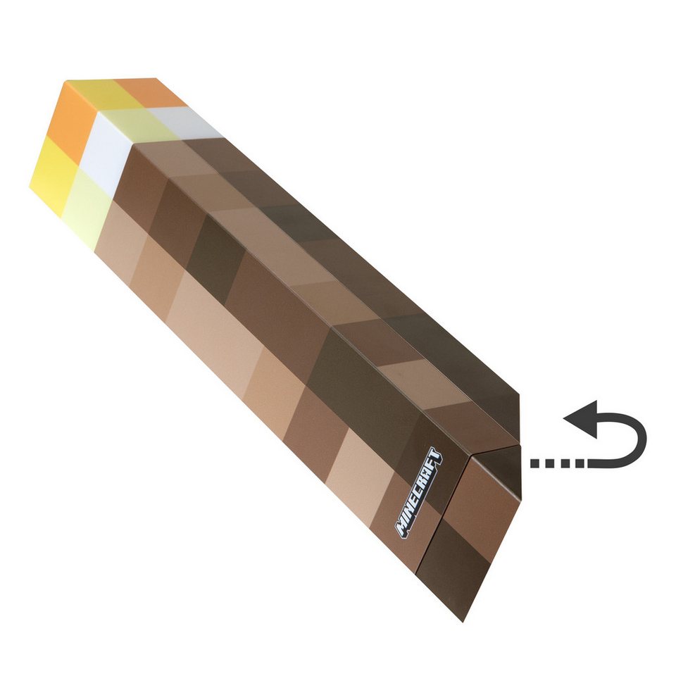 Minecraft LED Dekolicht - Deko für Minecraft Fans - Dekolampe, aufladbarer Akku, LED fest integriert