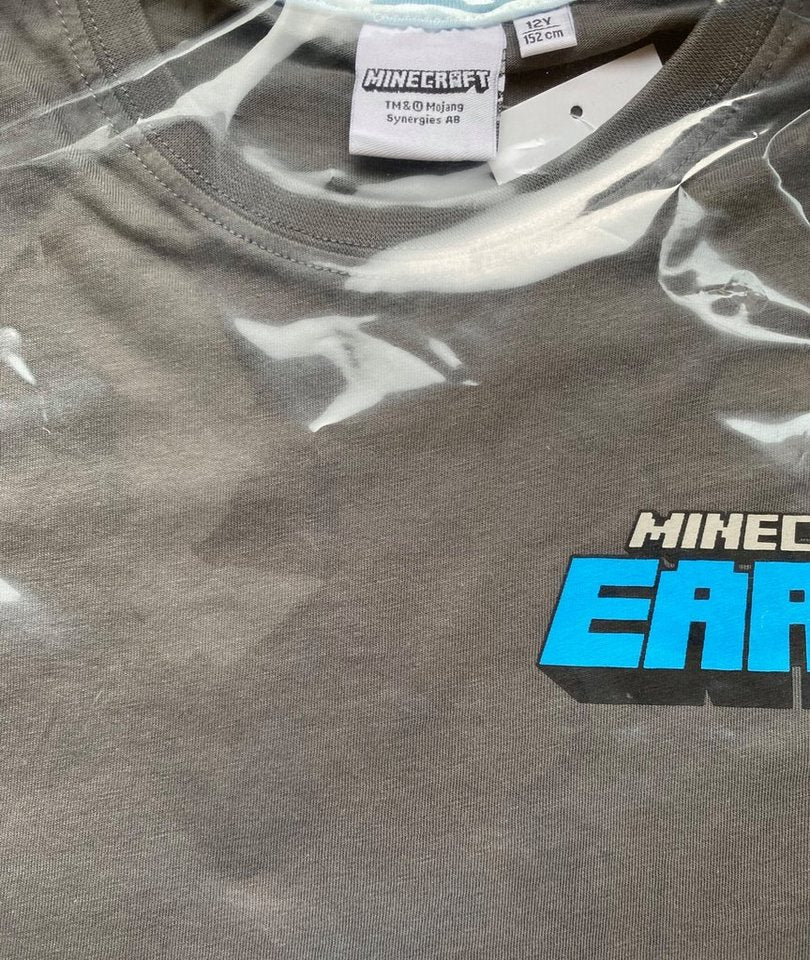 Minecraft Print-Shirt 2x Minecraft Kinder T-Shirts JUngen + Mädchen Gr.128 - 6 7 8 9 Jahre