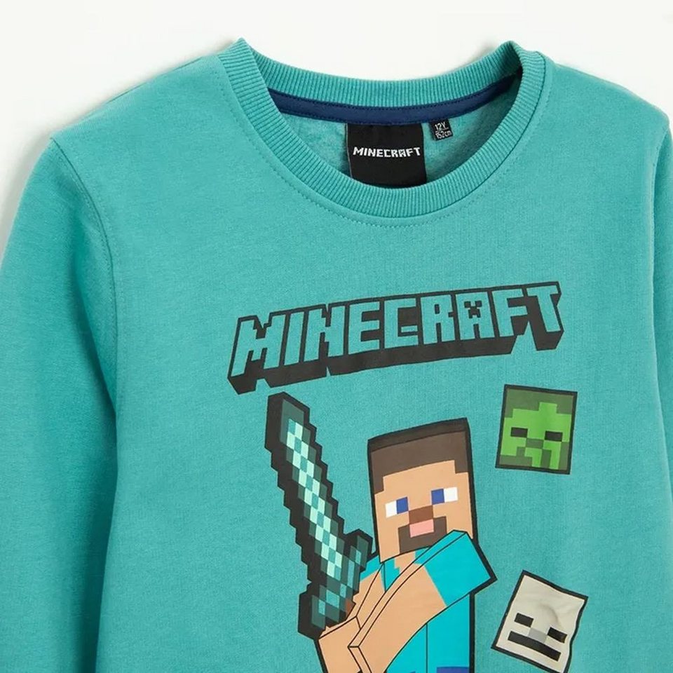 Minecraft Sweatshirt MINECRAFT Kinder Sweatshirt Jungen + Mädchen 6 - 14 Jahre
