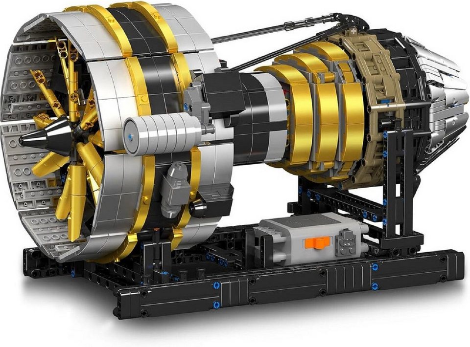 Mould King 10141 Flugzeugtriebwerk MOC Klemmbausteine 2256 Teile Konstruktionsspielsteine, (Set, 2256 St)