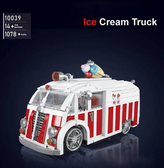 Mould King Mould King 10039 - Eiswagen Klemmbausteine Modell [1078 Teile] Konstruktions-Spielset, (1078 St)