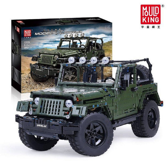 Mould King Mould King 13124 Jeep Wrangler Rubicon Sportwagen 2.096 Teile Konstruktions-Spielset, (2096 St)