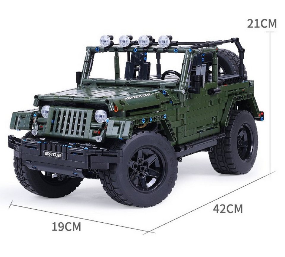 Mould King Mould King 13124 Jeep Wrangler Rubicon Sportwagen 2.096 Teile Konstruktions-Spielset, (2096 St)