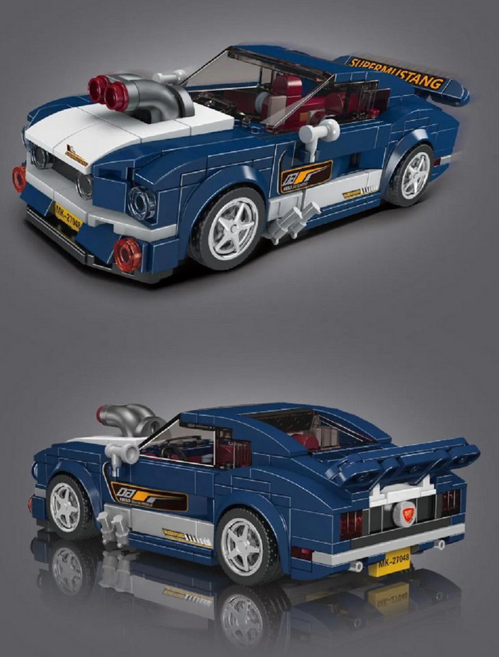Mould King Mould King 27048S Speed Champion Super Mustang 376 Teile Konstruktions-Spielset, (376 St)