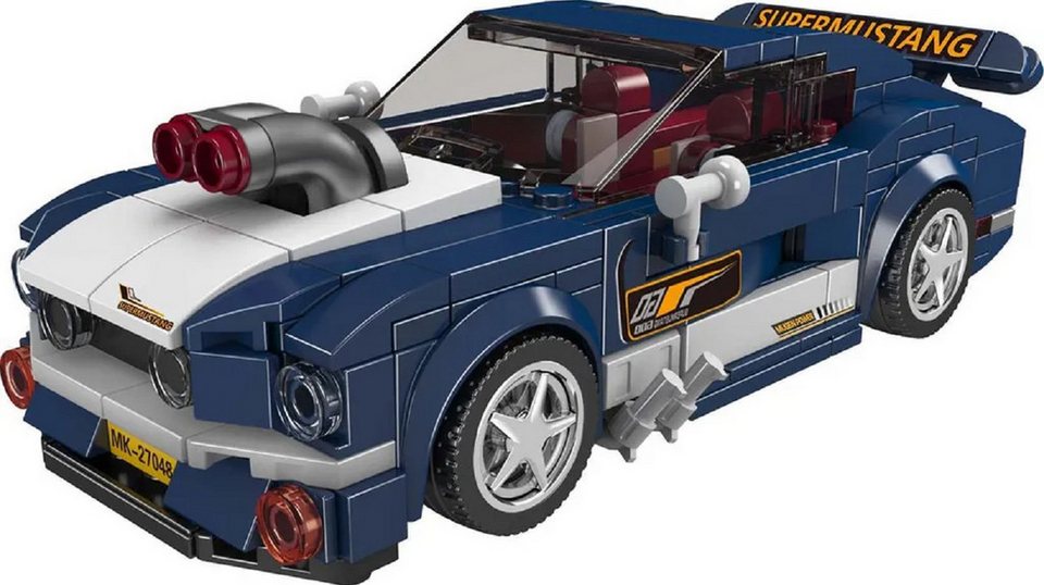 Mould King Mould King 27048S Speed Champion Super Mustang 376 Teile Konstruktions-Spielset, (376 St)