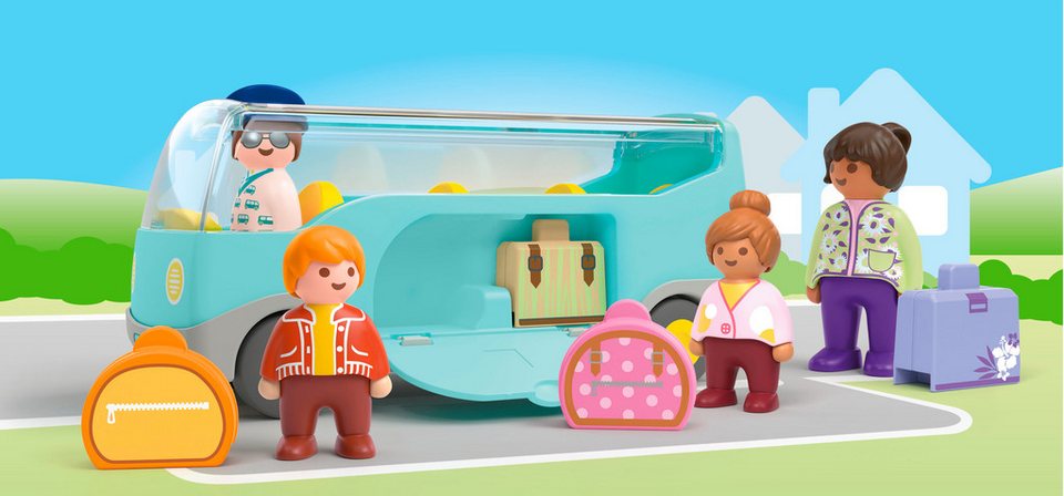Playmobil® Reisebus (71682), JUNIOR Konstruktions-Spielset, (9 St), Made in Europe