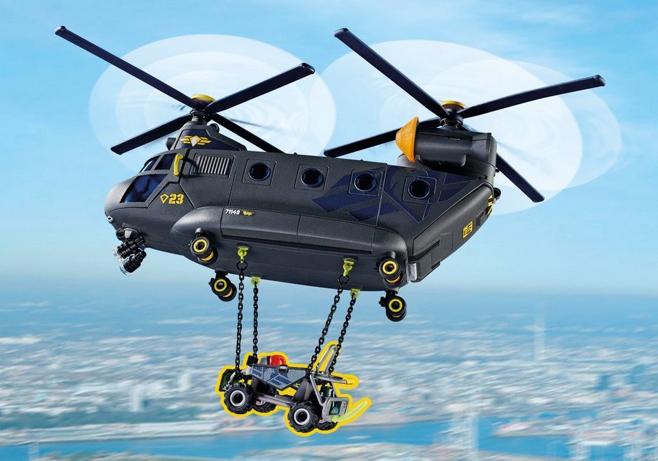 Playmobil® SWAT-Rettungshelikopter (71149), My Action Heroes Konstruktions-Spielset, (117 St), Made in Europe; mit Licht und Sound
