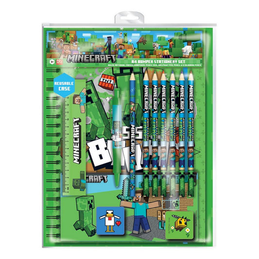 Pyramid International Bleistift Minecraft Schreibset 12-teilig A4 Bumper, (1-tlg)