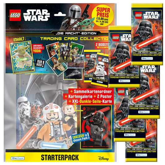 Star Wars Sammelkarte LEGO Star Wars - Serie 4 Trading Cards - 1 Starter + 5 Booster